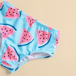 image-Cute Tiger Girls Swimsuit 3pc Set Watermelon