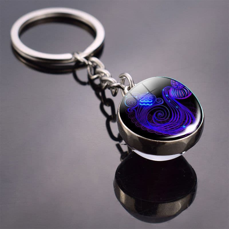 image-Constellation Keychain - Double-sided Glass Ball