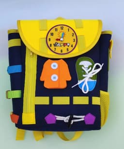 image-Felt Children's Toy Activity Board School Bag