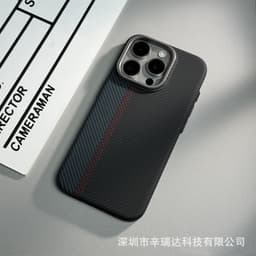 image-Suitable iPhone 15 Pro Max Kevlar Case - Carbon Fiber Pattern