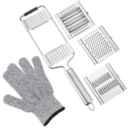 image-A large number of stock cross-border grater Stainless steel grater Three blades interchangeable multi-function vegetable cutter