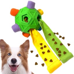 image-Dog Snuffle Ball Toy - Puzzle Treat Dispenser Chew Toy