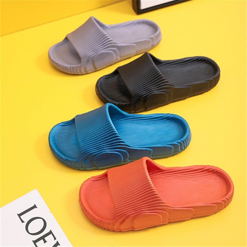 image-Summer Slippers Unisex Non-slip Bathroom Orange