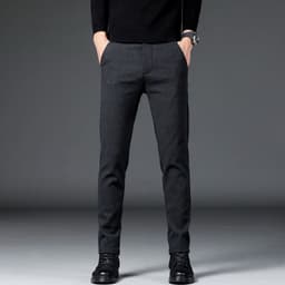 image-Sanded casual pants men 9038 men's trendy and fashionable versatile sports pants loose straight slim casual pants