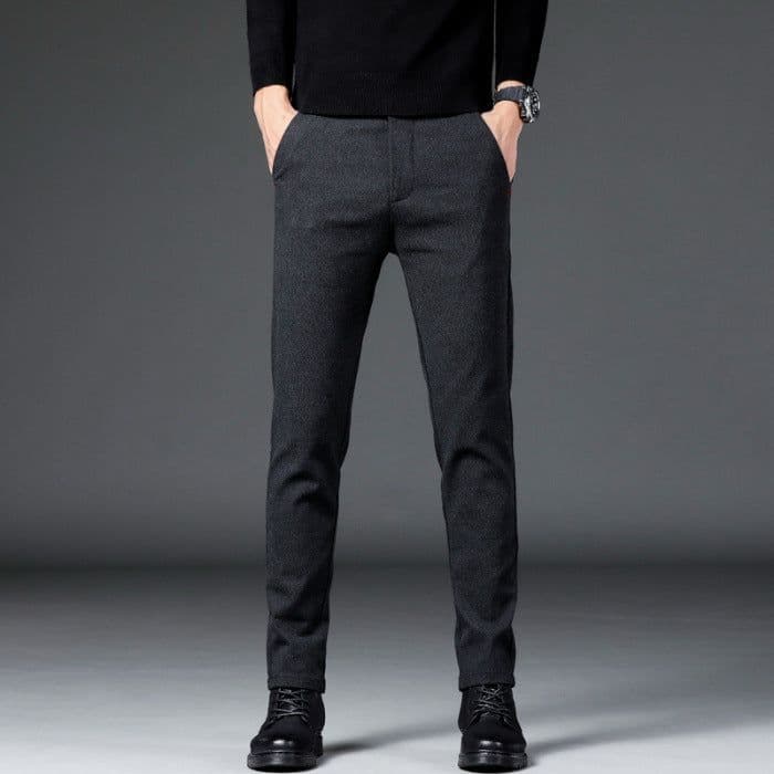 image-Sanded casual pants men 9038 men's trendy and fashionable versatile sports pants loose straight slim casual pants
