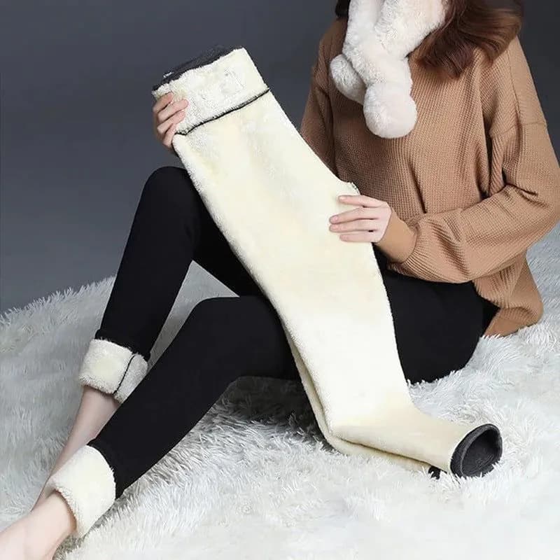 image-Women's Winter Thermal Leggings Plus Velvet Navy XXXL