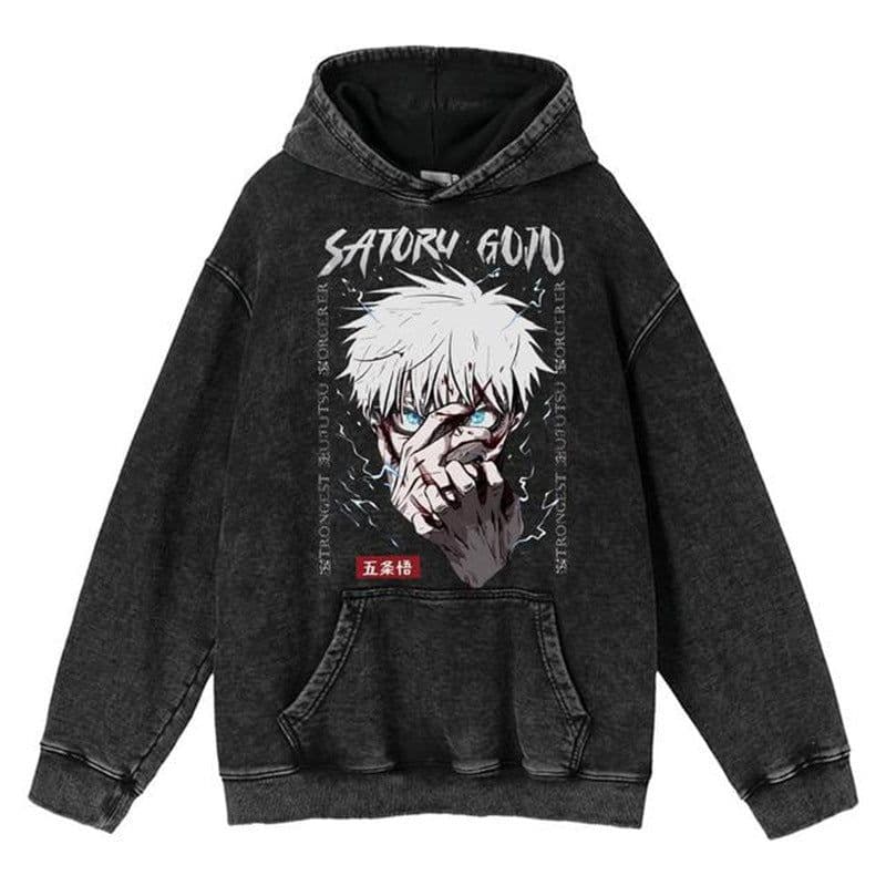 image-Cuifu Anime Sweatshirt - Black 5XL 100% Cotton Hooded Jacket