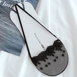 image-Half-palm suspenders sponge pad suspenders ice silk boat socks female hollow out invisible half summer sweat-absorbing thin invisible socks