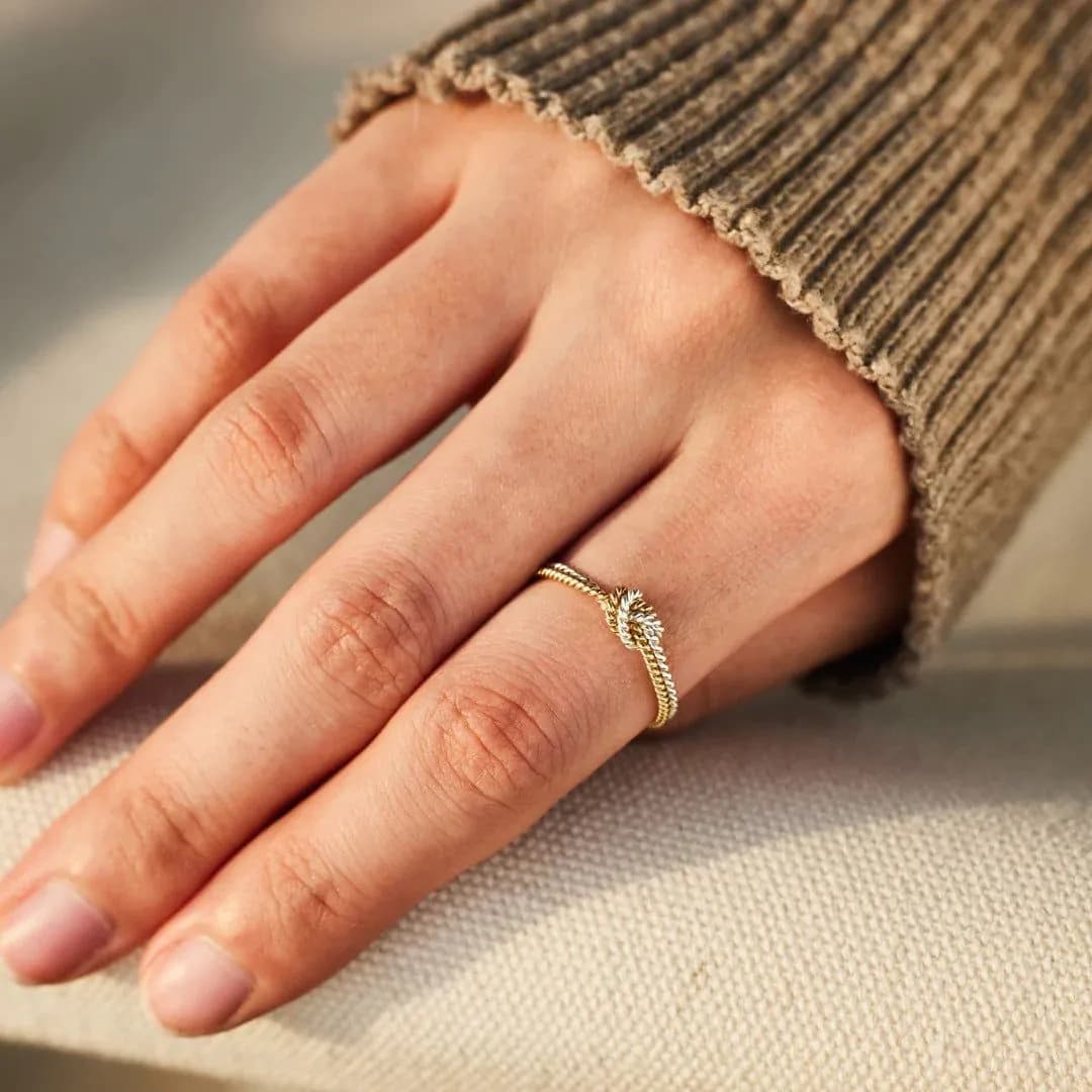 image-Yuan Yu Mother & Daughter Ring Silver Alloy