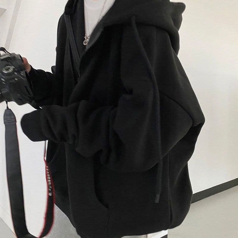 image-2023 Autumn Women's Loose Hooded Sweatshirt - Black XXXL
