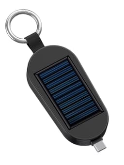 image-Cross-border solar mini keychain power bank mobile phone watch emergency power bank two in one solar charging