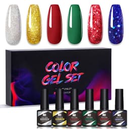 image-Nee Jolie UV Gel Nail Polish Set - 6 Colors 8.5ml