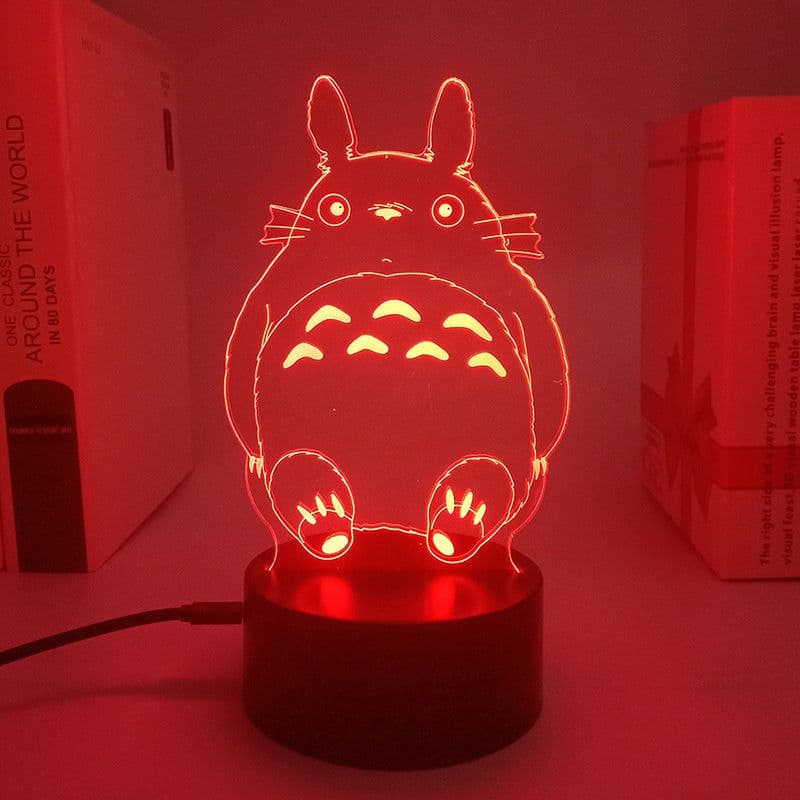 image-3D Night Light USB Touch Remote Control LED Lamp Bedside Gift - Colorful