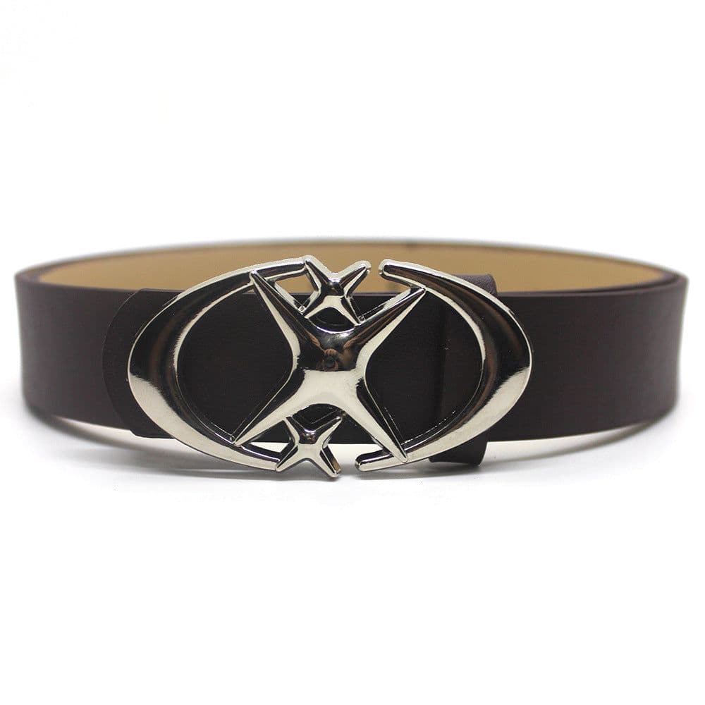 image-Alloy Belt - Double Moon Cross Star Buckle