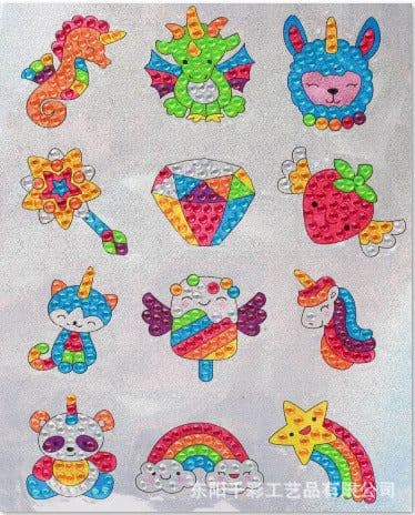 image-Douyin Rabbit Year Puzzle Sticker - DIY Crystal Diamond Fridge Decal - Cartoon Style