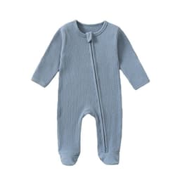 image-KDFN Baby Jumpsuit Long Sleeve Zipper Pale Pink