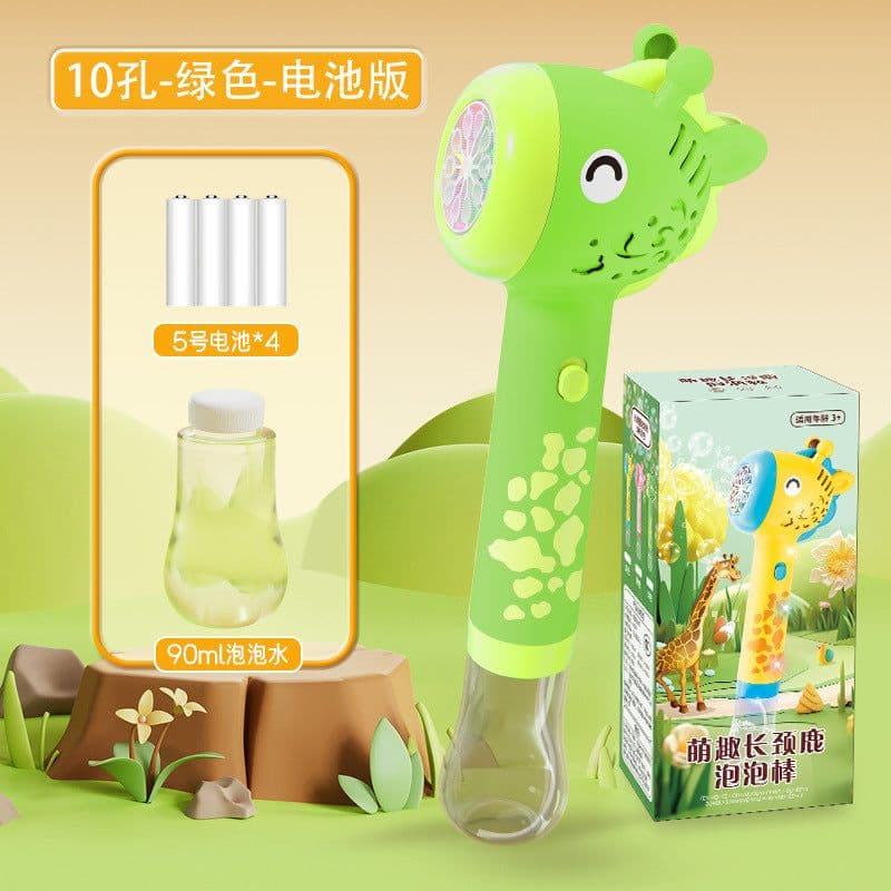 image-Dinosaur Bubble Machine - Electric Green Kids Toy
