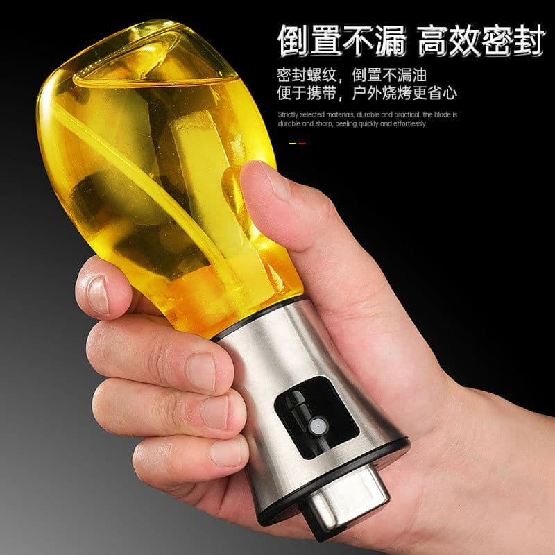 image-Glass Oil Spray Bottle 200ml - Modern Press Type