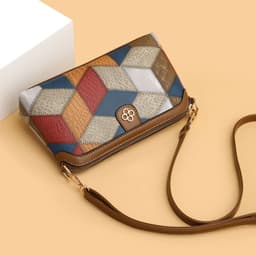image-Bohemian Crossbody Bag - Gray Brown Retro PU Mini Shoulder Bag