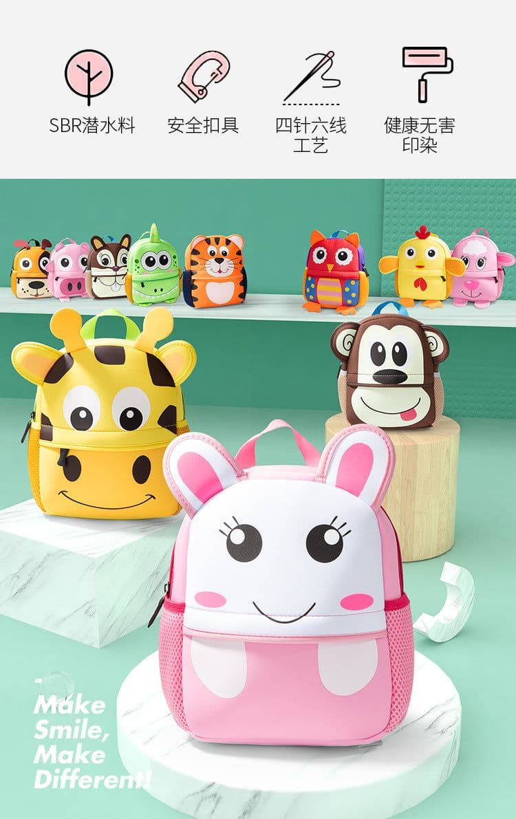 image-Children's Bag A4 Books Rabbit Large Neoprene