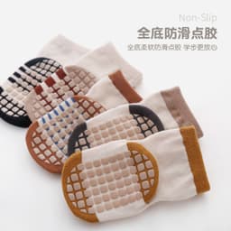 image-Baby socks spring and autumn thin section 1-3 years old indoor non-slip socks 12 months baby toddler socks children's floor socks