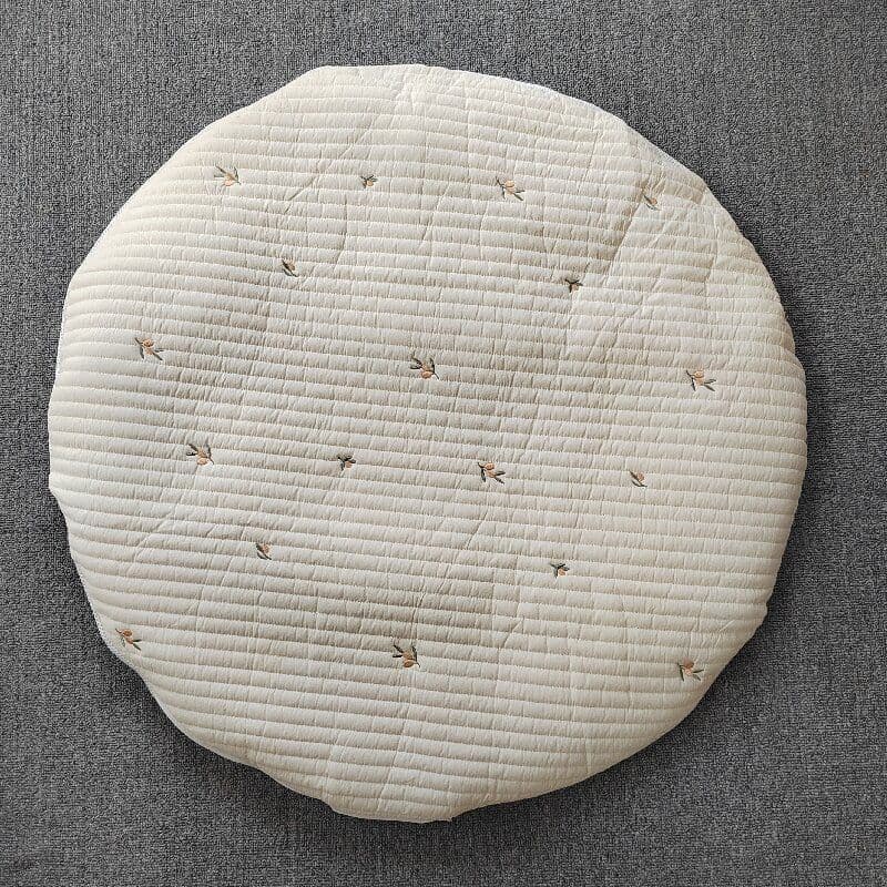 image-INS new baby round crawling mat game mat removable and washable floor mat exquisitely embroidered baby tent carpet