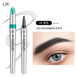 image-Cross-border QIC Japanese four-head eyebrow pencil imitation wild eyebrow waterproof non-smudge four-claw forked liquid eyebrow pencil