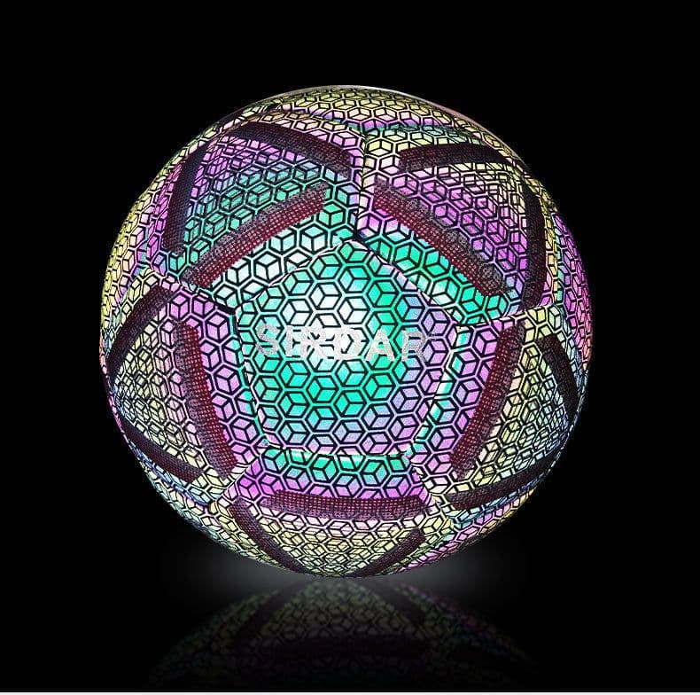 image-Reflective Fluorescent Green No. 5 Football - Training Gift