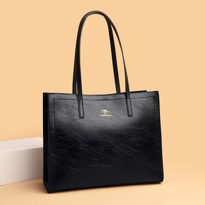 image-PU Tote Bag Women Blue European Retro