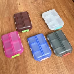 image-10-Grid Pill Box Storage - Blue Portable
