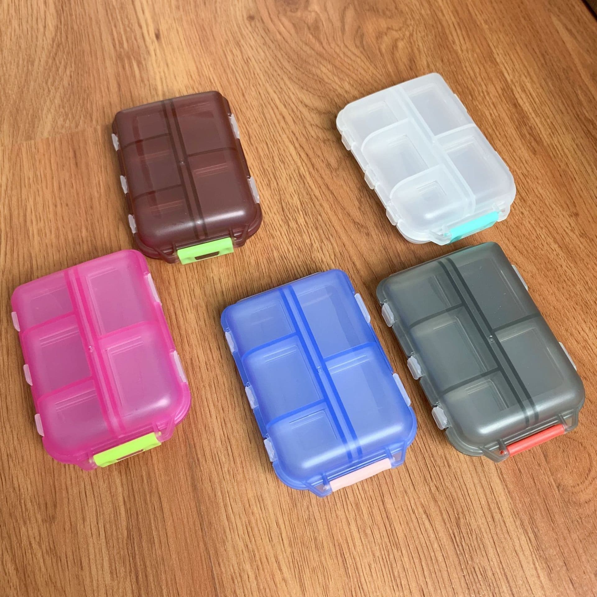 image-10-Grid Pill Box Storage - Blue Portable
