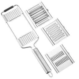 image-A large number of stock cross-border grater Stainless steel grater Three blades interchangeable multi-function vegetable cutter