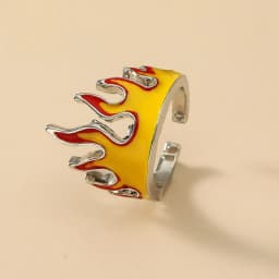 image-Ke Anni Flame Ring - Green Adjustable Alloy