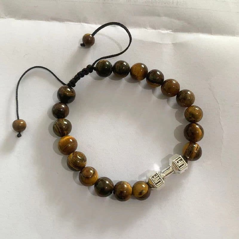 image-Manshang Volcanic Stone Bracelet - Black Matte