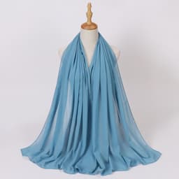 image-Weicai Chiffon Hijab Scarf - Gray Coffee 175x70cm