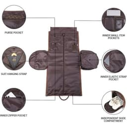 image-Trolley Convertible Folding Travel Bag - Brown 55L