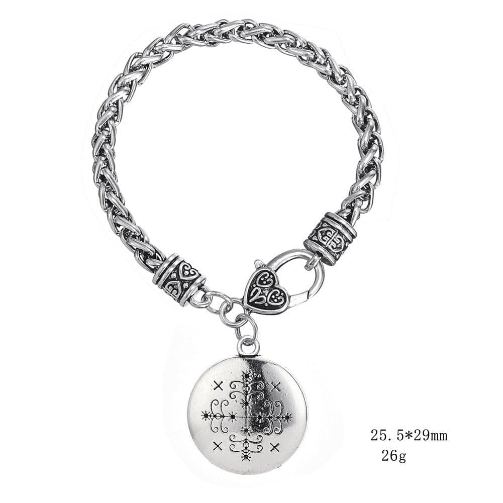 image-Foreign trade fashion hot sale manufacturers wholesale trend personality all-match couple models round card wax rope cross chain alloy necklace