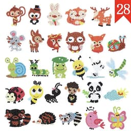 image-Douyin Rabbit Year Puzzle Sticker - DIY Crystal Diamond Fridge Decal - Cartoon Style
