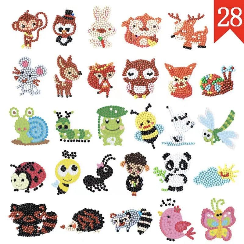 image-Douyin Rabbit Year Puzzle Sticker - DIY Crystal Diamond Fridge Decal - Cartoon Style