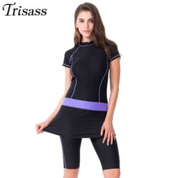 image-Trisass Women's Sports Swimsuit 3XL Blue