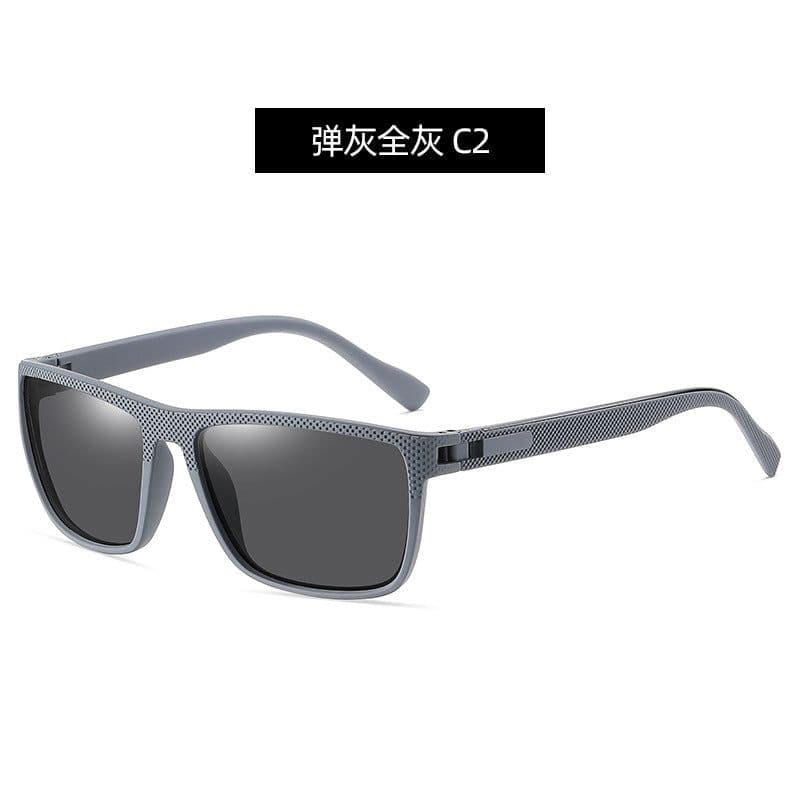 image-Polarized Sunglasses Men's Square Frame UV400 Black