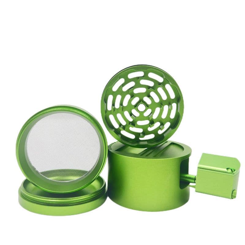 image-75mm Aluminum Tobacco Grinder 3-in-1