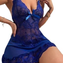 image-Lingerie Set - Black Mesh Lace Suspender Skirt S