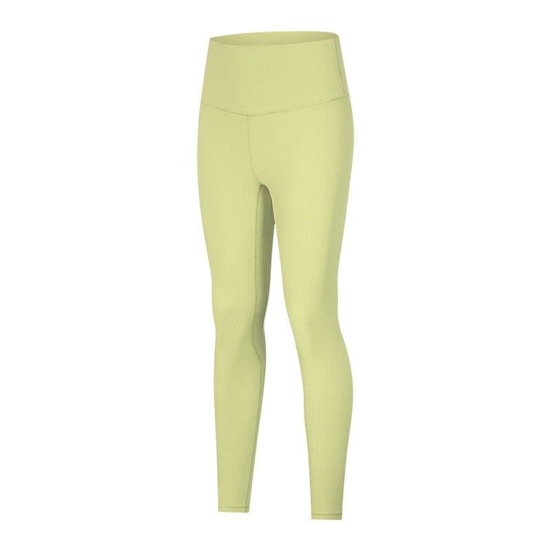 image-SPR Women's Ribbed Yoga Tights - High-Elastic
