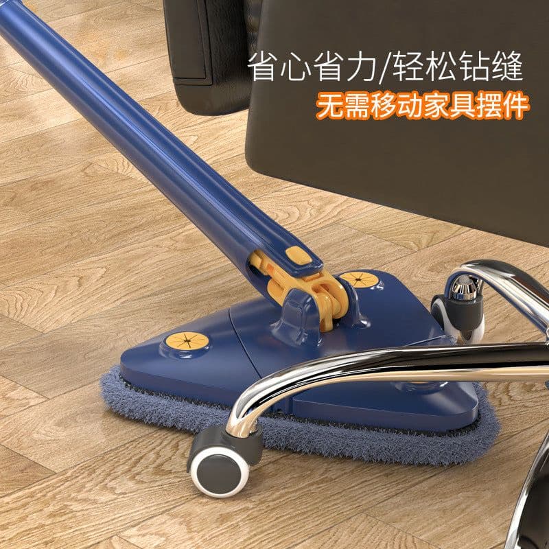image-Spin Mop - White Triangular Free Hand Wash Household Lazy Mop
