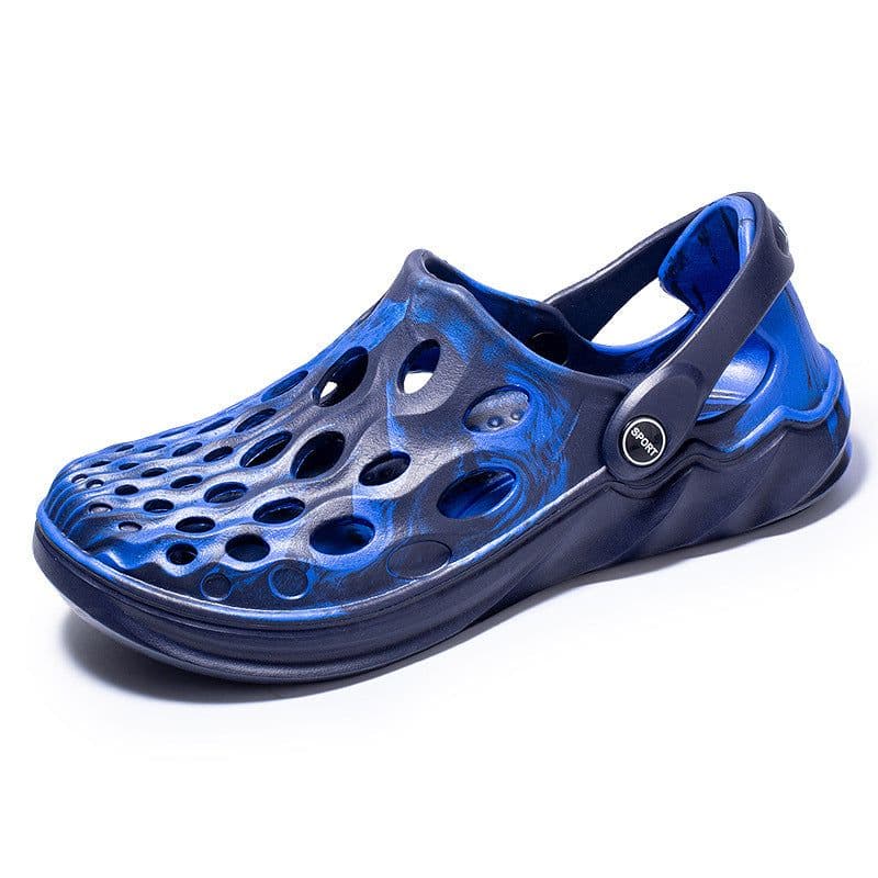 image-Croc Men's Summer Baotou Sandals - Beach Coconut Style - Flat Sole EVA