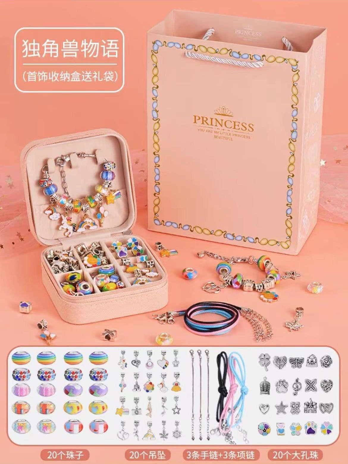 image-Kids Beaded Bracelet Set - DIY Jewelry Gift Ages 6-12