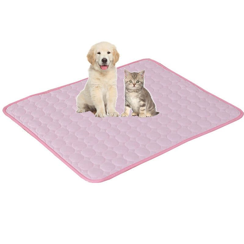 image-Pet Cooling Silk Mat for Cats & Dogs - Summer Cool Nest
