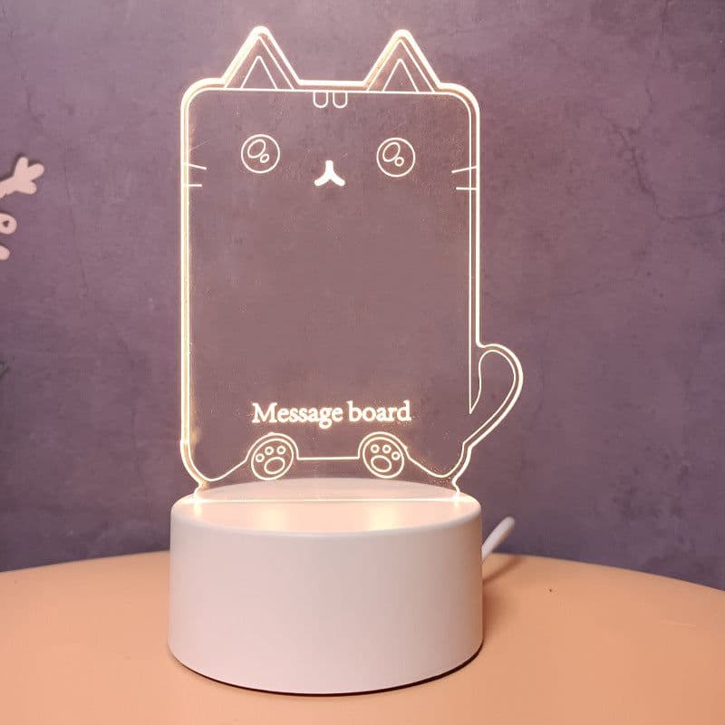 image-3D Night Light Girl Heart USB Plug-in Table Lamp