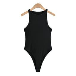 image-Sleeveless Jumpsuit - Slim Fit Top Black/White/Khaki S-XL Fashion Top